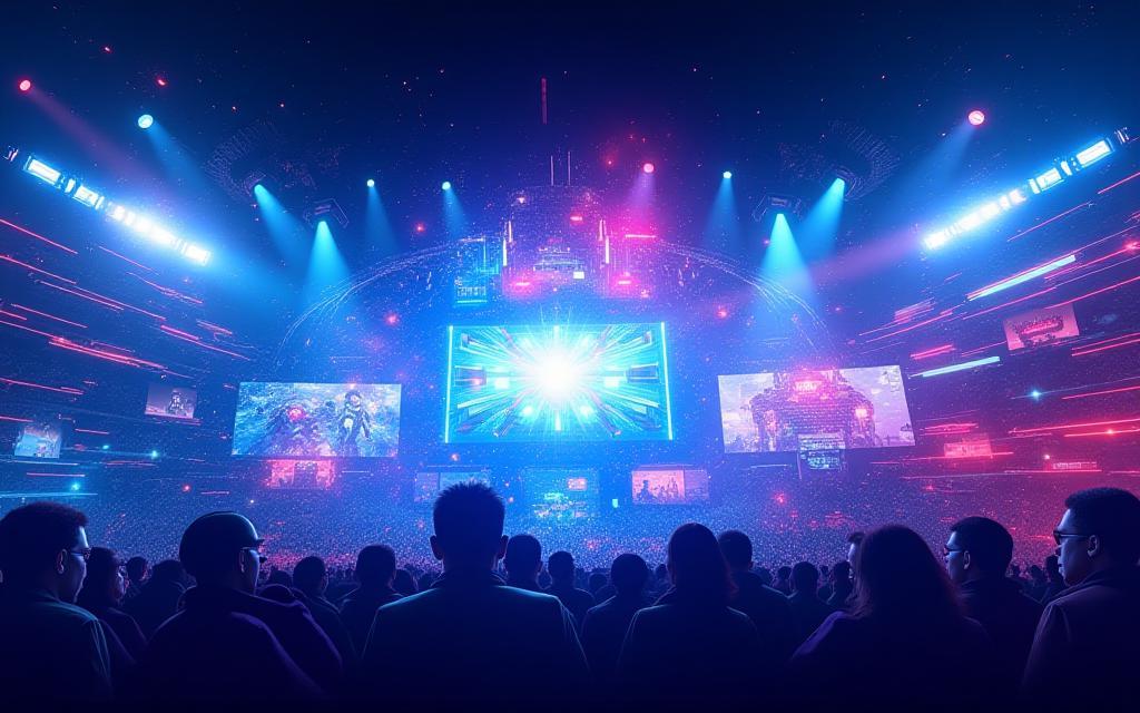 Montage of exciting game visuals and technology representing Alpha Angkasa's innovative spirit