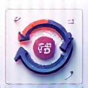 Development and Iteration Icon with code symbols and gears