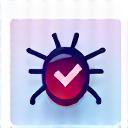 QA and Testing Icon with a bug and checkmark