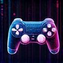 Video Game Development Icon showing a controller and code symbols