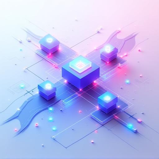 Abstract technology graphic representing innovation and connectivity